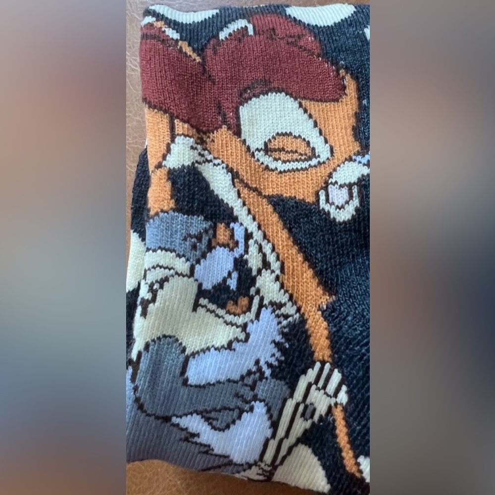Disney Bambi Polka Dot Character Socks - Black and White - Picture 5 of 7